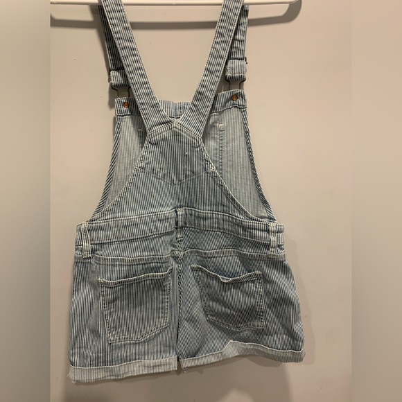 Brand: Old Navy Size: Small Blue and white stripped overalls - Picture 2 of 4